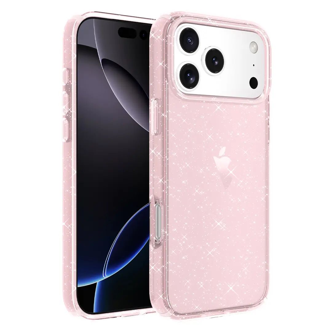 iPhone 17 Pro Max Fleck Glitter Case Pink